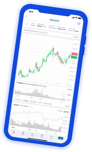 Panel de control de cartera en tiempo real de la aplicación de trading de criptomonedas Brisa Investorio